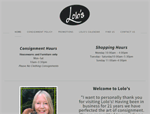 Tablet Screenshot of lolosconsignment.com